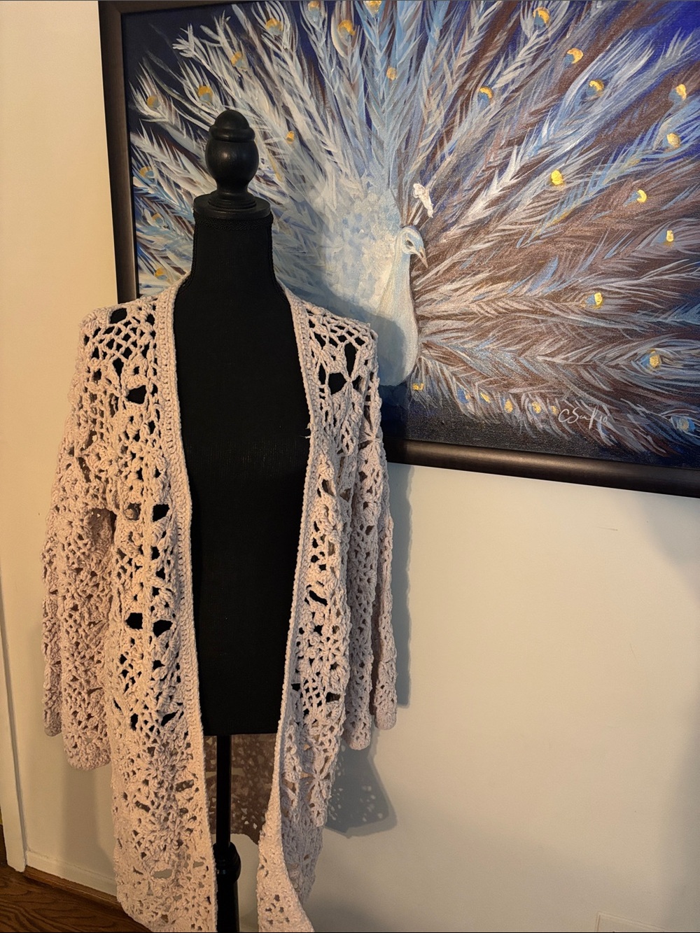 Altar’d State Cream Colored Crochet Duster XS / S